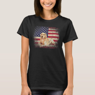 Labrador Retriever Hund 4. Juli Amerikanische Fla T-Shirt