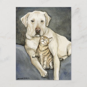 Labrador Retriever Hund Art Postkarte