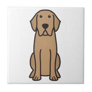 Labrador Retriever Hund Cartoon Fliese