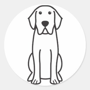 Labrador Retriever Hund Cartoon Runder Aufkleber