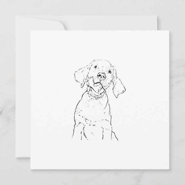 Labrador Retriever Hund Danke Karte (Vorderseite)