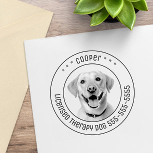 Labrador Retriever Hund Foto Runde Gummistempel