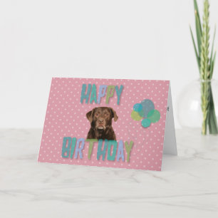 Labrador Retriever Hund Happy Birthday Card Karte