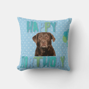 Labrador Retriever Hund Happy Birthday Kissen