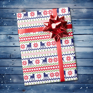 Labrador Retriever Hund im nordischen Stil Weihnac Geschenkpapier