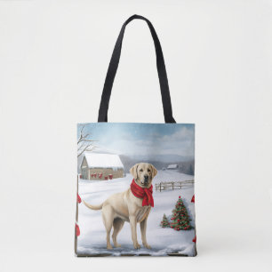 Labrador Retriever Hund im Schnee Weihnachten