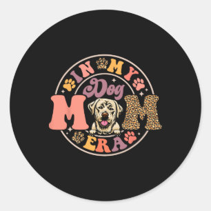 Labrador Retriever Hund in meinem Hund Mama Era Gr Runder Aufkleber