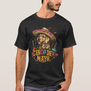 Labrador Retriever Hund - Lustiger Cinco De Mayo M T-Shirt