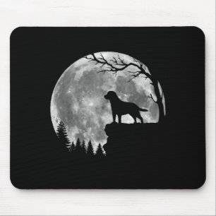 Labrador Retriever Hund Mond Silhouette Halloween Mousepad
