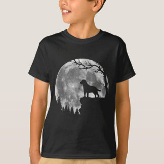 Labrador Retriever Hund Mond Silhouette Halloween T-Shirt