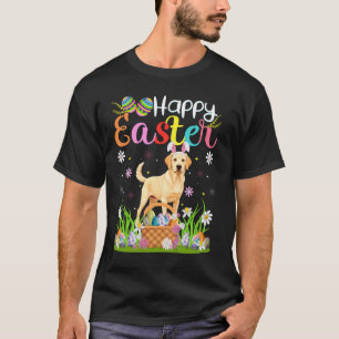 Labrador Retriever Hund Ostereier-Suche Hasenohren T-Shirt