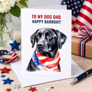 Labrador Retriever Hund Papa 4. Juli Geburtstag Karte