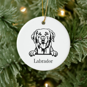 Labrador Retriever Hund personalisierter Haustier- Keramik Ornament