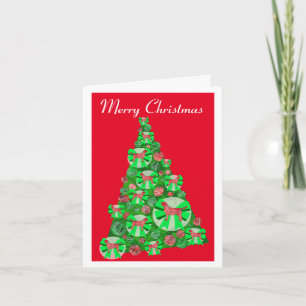 Labrador Retriever Hund Silhouette Weihnachtsbaum Karte