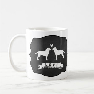 Labrador Retriever Hund Silhouetten Liebe Tasse