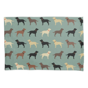 Labrador Retriever Hund Silhouetten Muster Labrado Kissenbezug