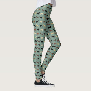 Labrador Retriever Hund Silhouetten Muster Labrado Leggings