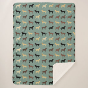 Labrador Retriever Hund Silhouetten Muster Labrado Sherpadecke