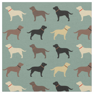 Labrador Retriever Hund Silhouetten Muster Labrado Stoff