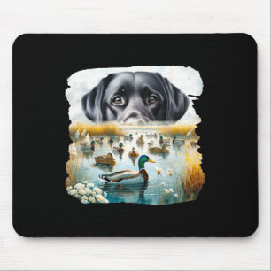 Labrador Retriever Hund Us Flag Duck Hunter Mousepad
