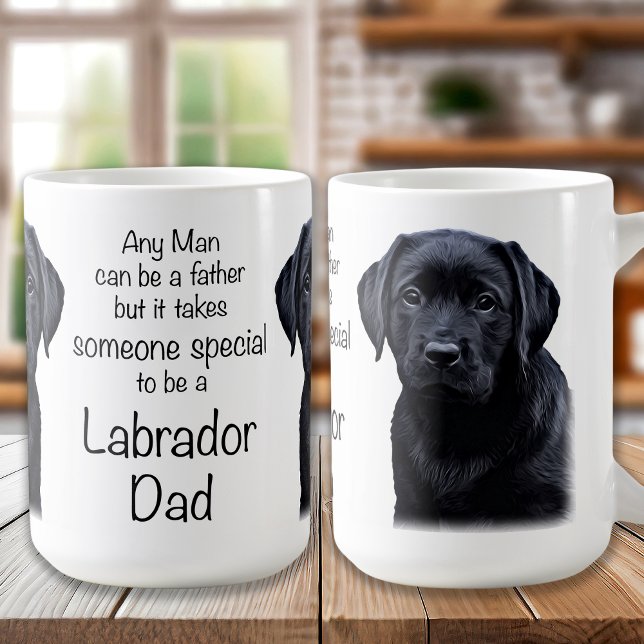 Labrador Retriever Hund Vater Niedlicher Welpenvat Tasse (Von Creator hochgeladen)