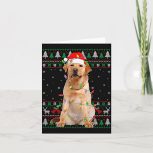 Labrador Retriever Hund Weihnachten hässlicher Pul Karte