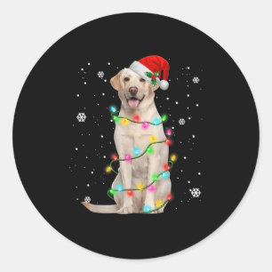 Labrador Retriever Hunde Baum Weihnachts Pullover Runder Aufkleber