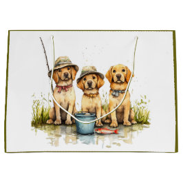 Labrador Retriever Hunde Fischen Große Geschenktüte