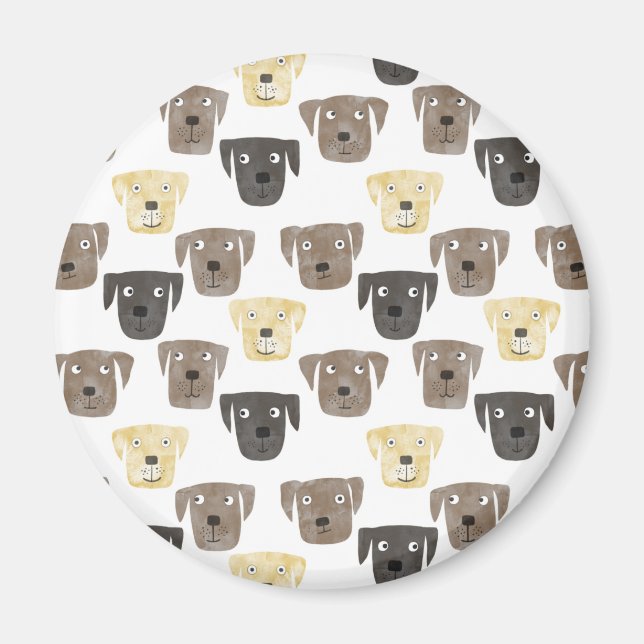 Labrador Retriever Hunde Magnet (Vorne)