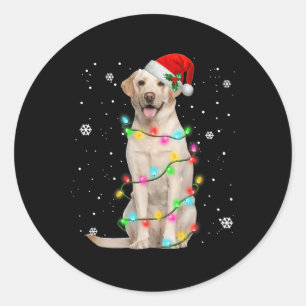 Labrador Retriever Hunde Tree Christmas Sweater Xm Runder Aufkleber
