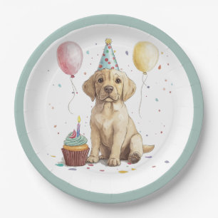 Labrador Retriever Hunde zum Geburtstag Pappteller