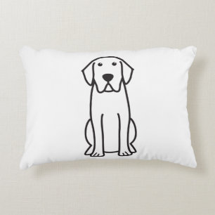 Labrador-Retriever-HundeCartoon-Akzent-Kissen Dekokissen