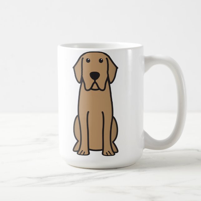 Labrador-Retriever-HundeCartoon Tasse (Rechts)