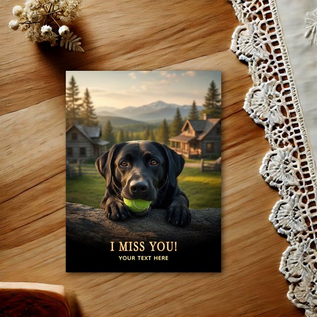 Labrador Retriever Ich vermisse Dich Postkarte (Von Creator hochgeladen)