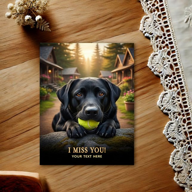 Labrador Retriever Ich vermisse dich Postkarte (Von Creator hochgeladen)