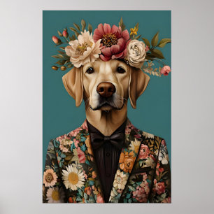 Labrador Retriever im Anzug Poster, Labrador Poster