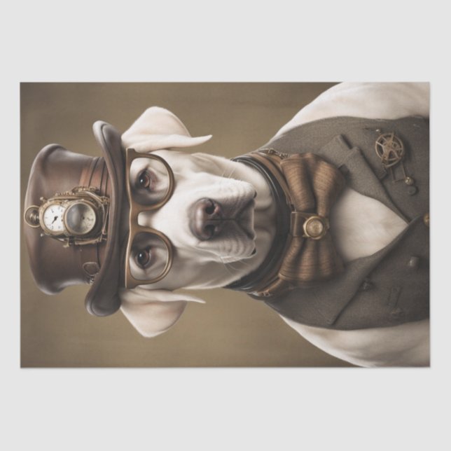 Labrador Retriever im Steampunk-Stil Seidenpapier (Vorderseite)