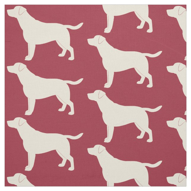 Labrador-Retriever in der Silhouette Stoff (Muster)