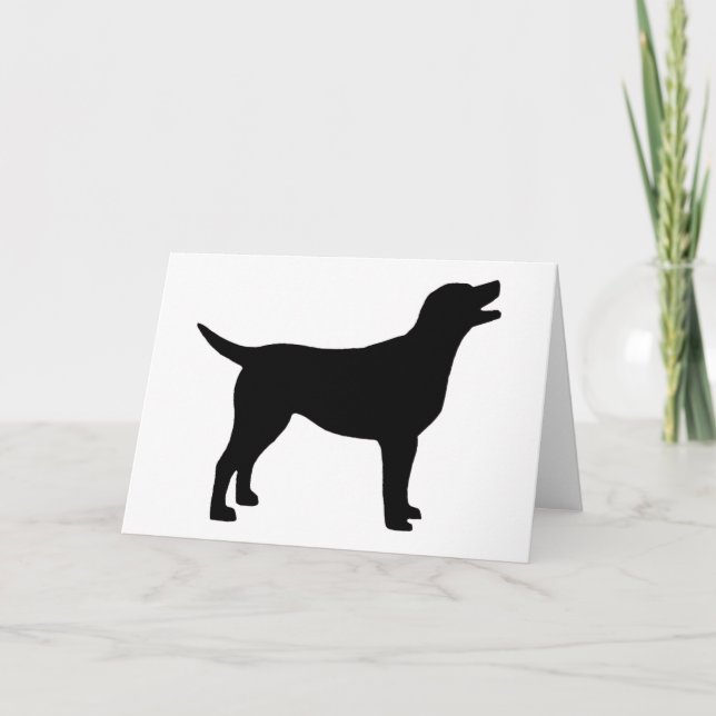 Labrador Retriever (in schwarz) Karte (Vorderseite)
