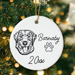 Labrador Retriever Individuelle Name & Year Line A Keramik Ornament