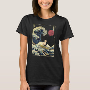 Labrador Retriever Japanisch Kanagawa Wave Surf Do T-Shirt
