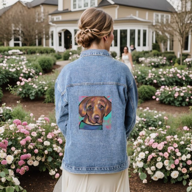 LABRADOR RETRIEVER JEANSJACKE (Hochzeit Rückseite)