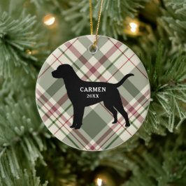 Labrador Retriever Kariert Weihnachtsschmuck