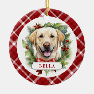 Labrador Retriever Keramik Circle Ornament