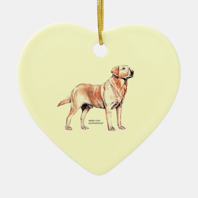 Labrador Retriever Keramik Ornament (Vorne)