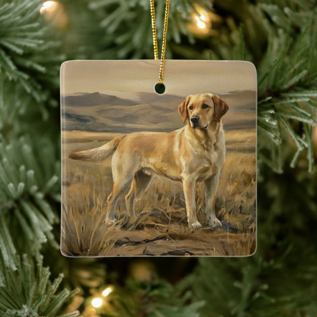 Labrador Retriever Keramikornament (Baum)
