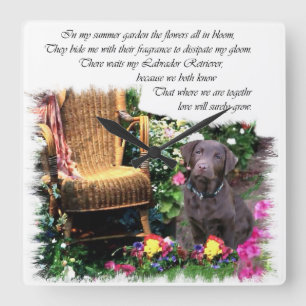 Labrador Retriever Kunst Geschenke Quadratische Wanduhr