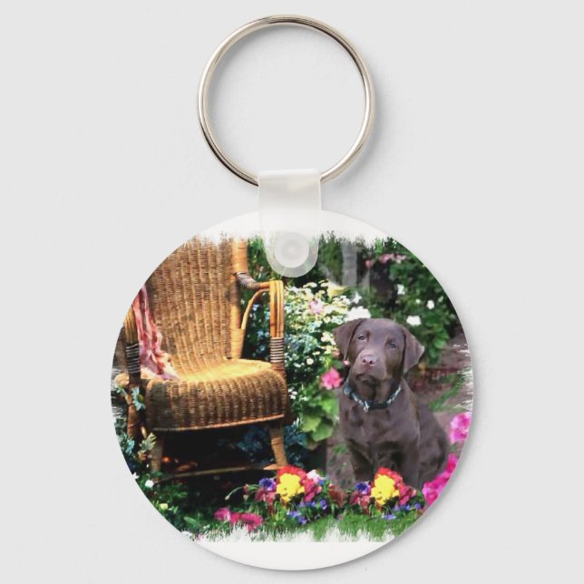 Labrador Retriever Kunstgeschenke Schlüsselanhänger (Vorderseite)