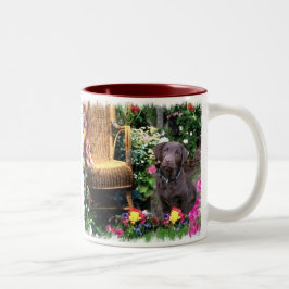 Labrador Retriever Kunstgeschenke Zweifarbige Tasse