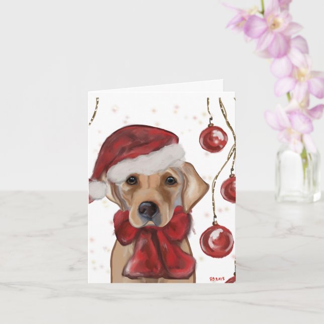 Labrador Retriever Leinwanddruck Karte (Orchidee)